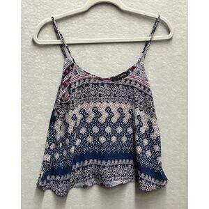 Olivaceous Woman’s Tank Top M Sleeveless Spaghetti Straps‎ Geometric Pattern